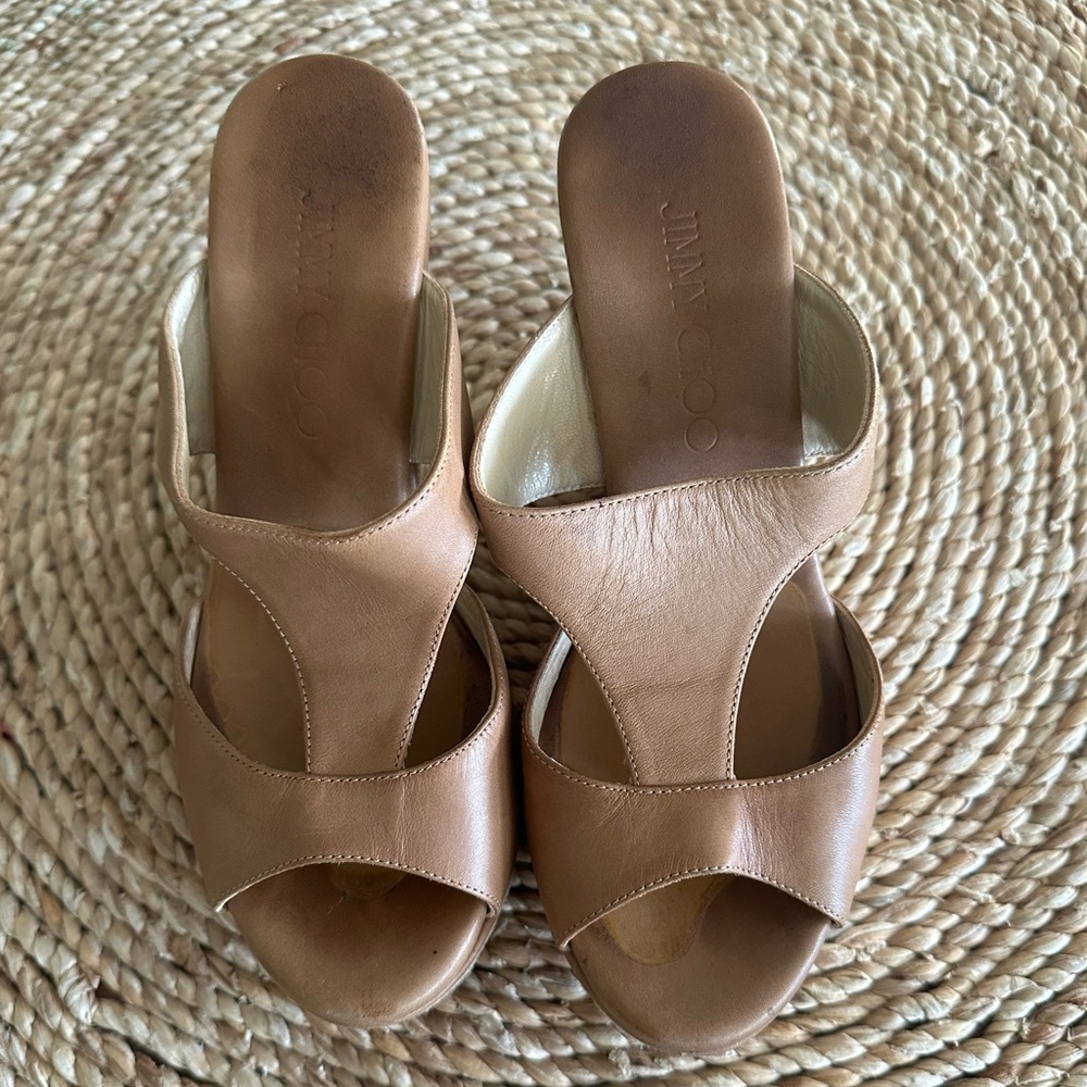 Jimmy Choo Pacane Leather Espadrilles Wedge Sandal
Size 36 US 5.5- 6